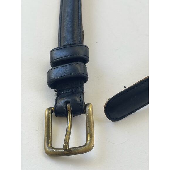 Vintage 80s Coach Black Leather Belt with Brass Buckle Size 39 - Picture 6 of 11